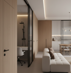 Arhitectura fluidă: rolul podelei continue în integrarea ușilor glisante și a suprafețelor tactile